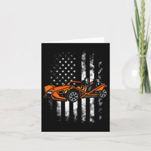Slingshot Car American USA Flag 4. Juli Schlinge Karte