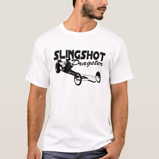Slingshot dragster Vintages Widerstandlaufen T-Shirt (Vorderseite)