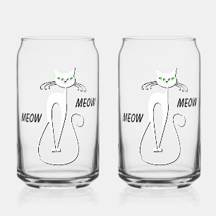 Slinky Black Cat Meow Meow Meow Custom Text Green  Dosenglas