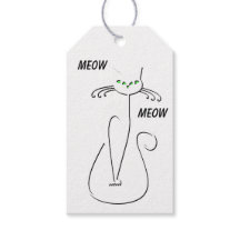 Slinky Black Cat Meow Meow Meow Custom Text Green 
