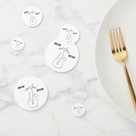 Slinky Black Cat Meow Meow Meow Custom Text Green  Konfetti