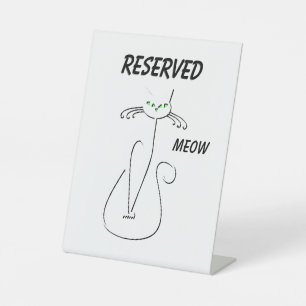 Slinky Black Cat Meow Meow Meow Custom Text Green Sockelschild