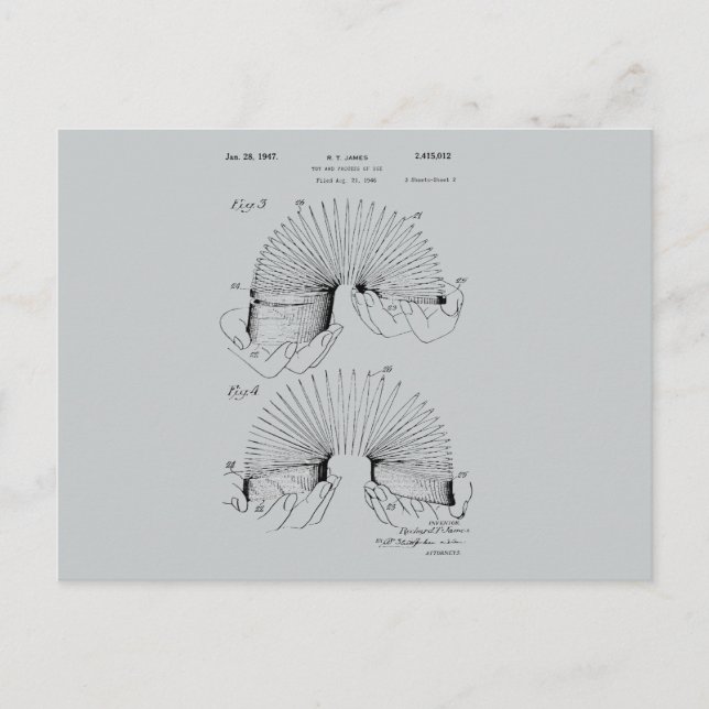 Slinky Patent Postkarte (Vorderseite)