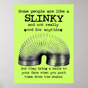 Slinky People Funny Print Poster Spaß