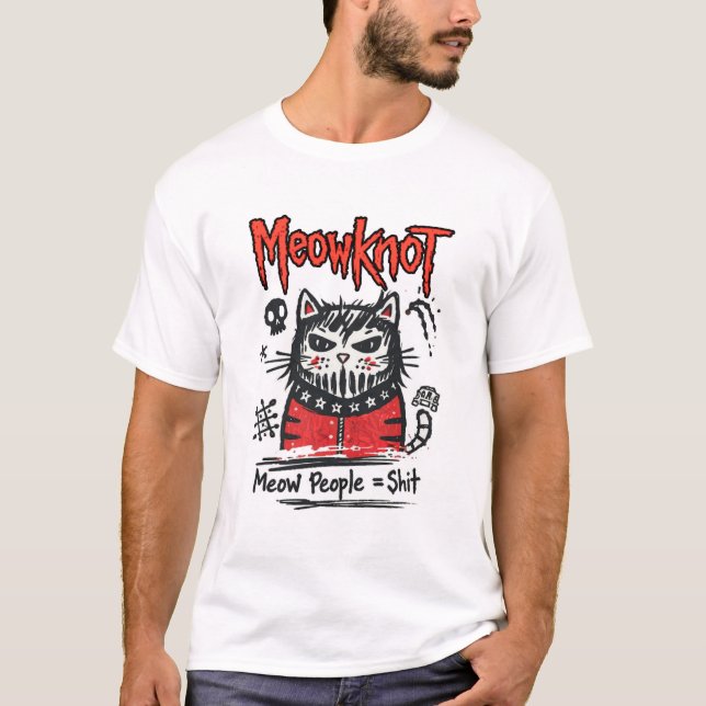 Slipknot Cat Parody – Meow People T-Shirt (Vorderseite)