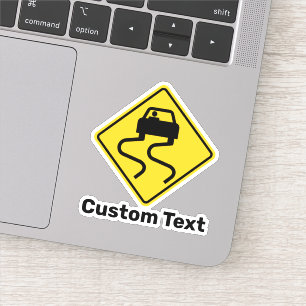 Slippery Road, wenn Nass Aufkleber