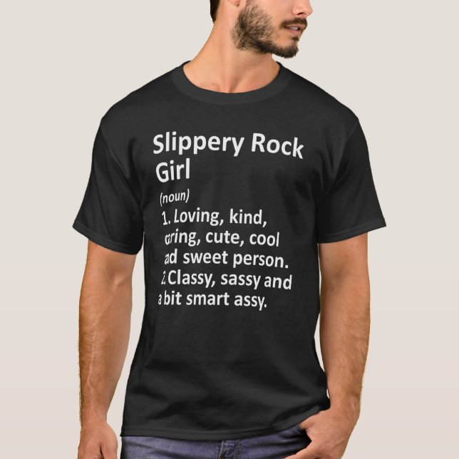 Slippery Rock Girl Pa Pennsylvania City Roots T-Shirt (Vorderseite)