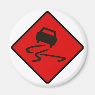 Slippery When Net Road Traffic Schild Australia Ca Magnet