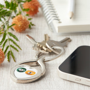 SlipperyJoe 69 harter Billardtisch zwei Billardkug Schlüsselanhänger