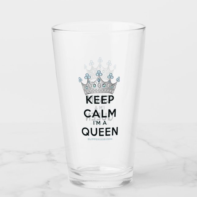 SlipperyJoe Behalte Calm Queen Königsschmuck Glas (Vorderseite)