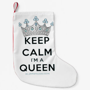 SlipperyJoe Behalte Calm Queen Königsschmuck Kleiner Weihnachtsstrumpf