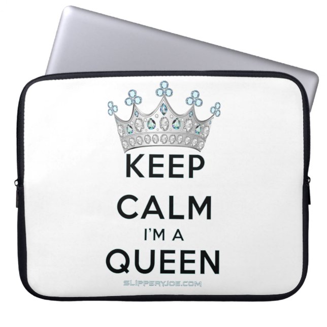 SlipperyJoe Behalte Calm Queen Königsschmuck Laptopschutzhülle (Vorderseite)
