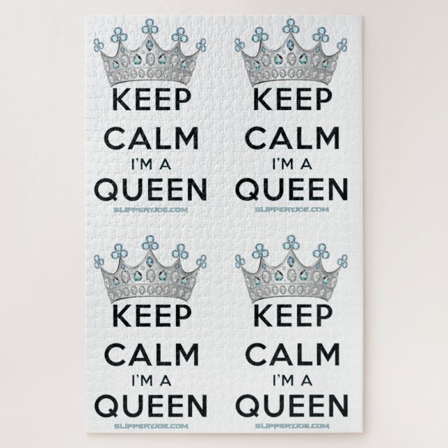 SlipperyJoe Behalte Calm Queen Königsschmuck Puzzle (Vertikal)