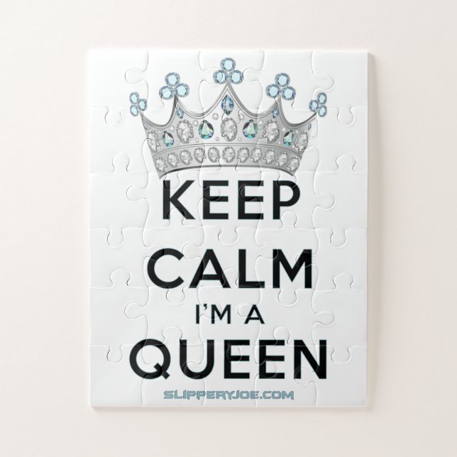 SlipperyJoe Behalte Calm Queen Königsschmuck Puzzle (Vertikal)