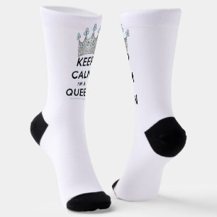 SlipperyJoe Behalte Calm Queen Königsschmuck Socken