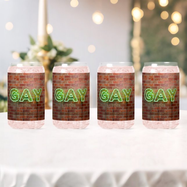 SlipperyJoe beleuchtet Gay Neon-Zeichen hell leben Dosenglas (Insitu (Hochzeit))