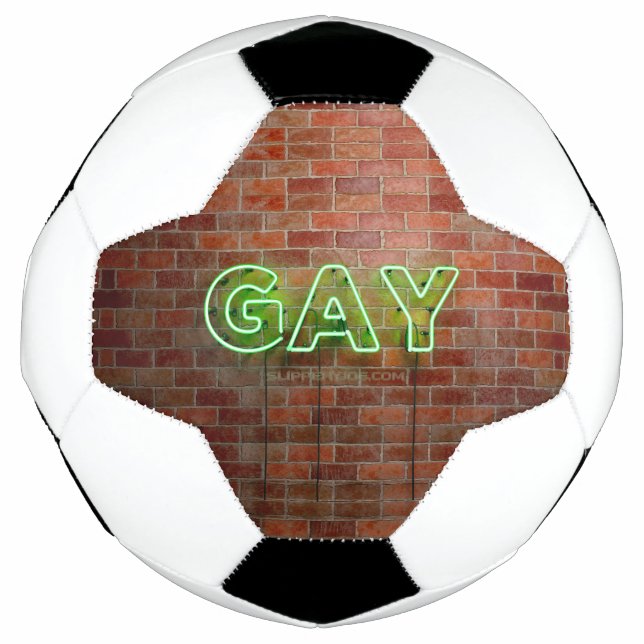 SlipperyJoe beleuchtet Gay Neon-Zeichen hell leben Fußball (Vorderseite)