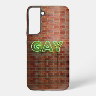 SlipperyJoe beleuchtetes schwules Neonschild hell  Samsung Galaxy Hülle