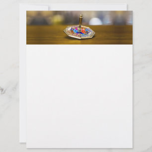 SlipperyJoe Chanukka-Dreidel-Geschenk achteckiger Briefbogen