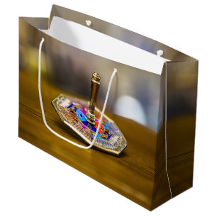 SlipperyJoe Chanukka-Dreidel-Geschenk achteckiger  Große Geschenktüte