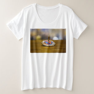 SlipperyJoe Chanukka-Dreidel-Geschenk achteckiger Große Größe T-Shirt