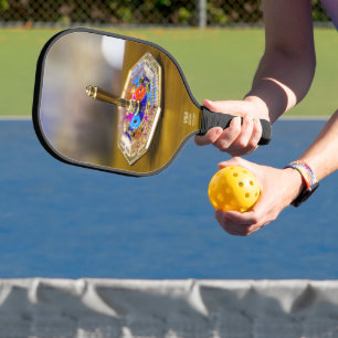 SlipperyJoe Chanukka-Dreidel-Geschenk achteckiger  Pickleball Schläger