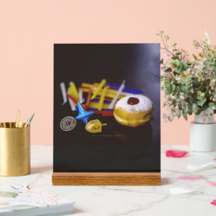 SlipperyJoe Chanukka symbolisches Stilleben Feiert Acrylschild