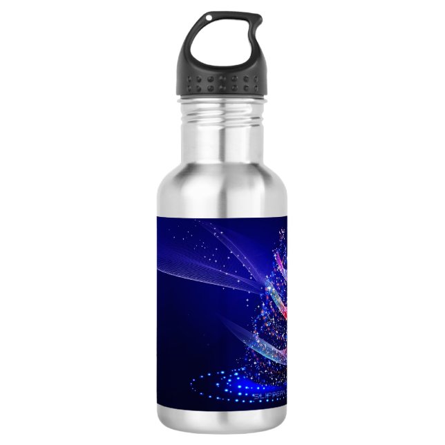 SlipperyJoe digital gerenderte Weihnachtsbaumbeau Edelstahlflasche (Vorderseite)