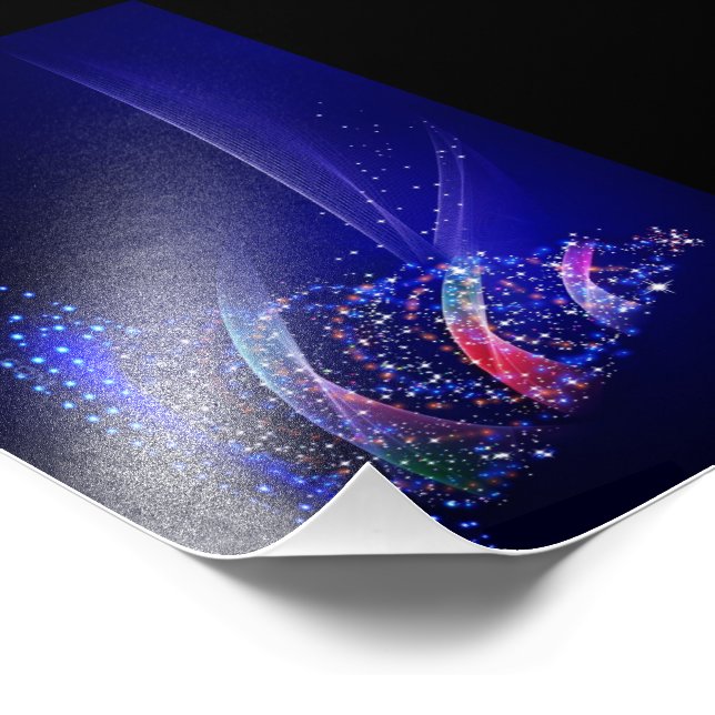 SlipperyJoe digital gerenderte Weihnachtsbaumbeau Fotodruck (Ecke)