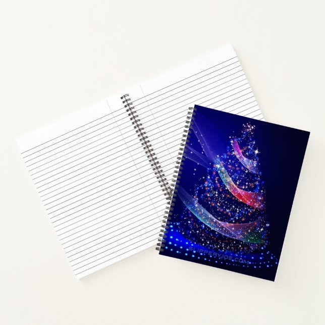 SlipperyJoe digital gerenderte Weihnachtsbaumbeau Notizbuch (Innenseite)