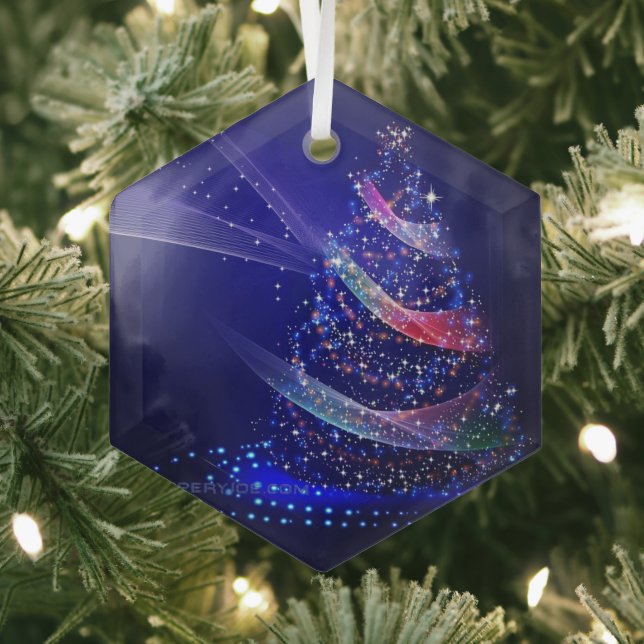 SlipperyJoe digital gerenderte Weihnachtsbaumbeau Ornament Aus Glas (Insitu)