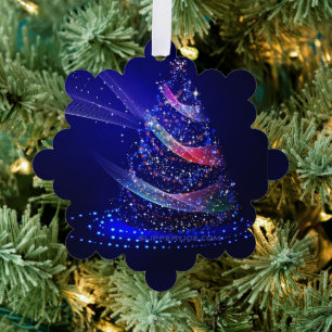 SlipperyJoe digital gerenderte Weihnachtsbaumbeau Ornament Karte