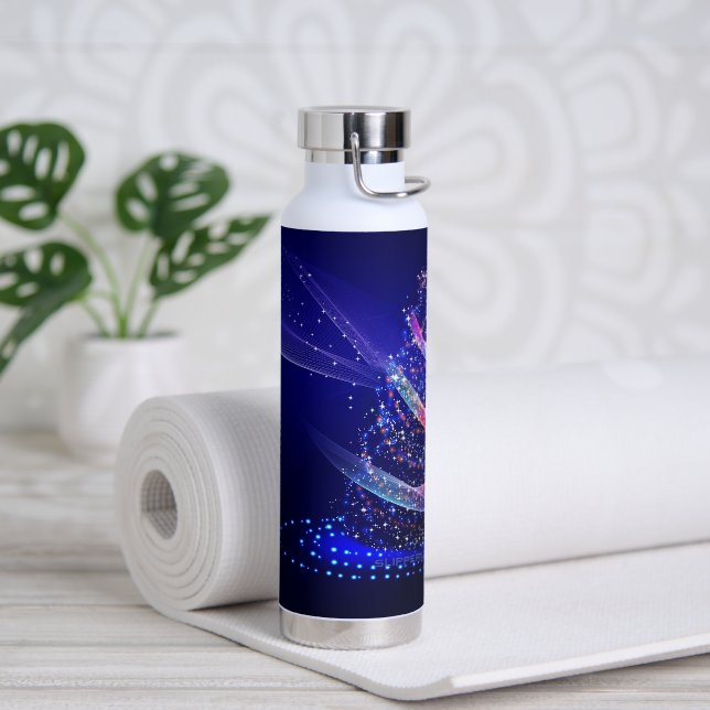 SlipperyJoe digital gerenderte Weihnachtsbaumbeau Trinkflasche (Yoga)
