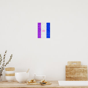 SlipperyJoe Drag Pride Flag lila blaue Krähe Poster