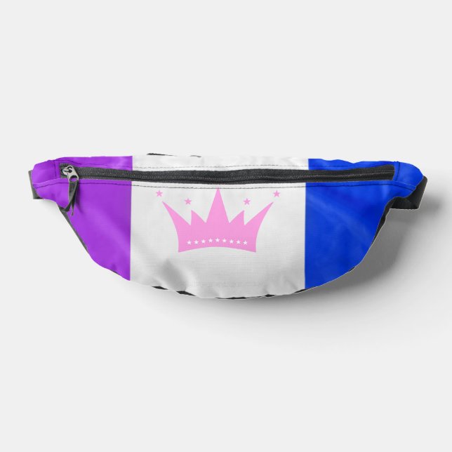 SlipperyJoe Drag Pride Flag lila-weiß-blau Sequ Bauchtasche (Ablage )