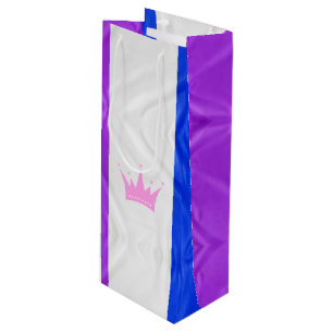 SlipperyJoe Drag Pride-Flagge lila weiß blau Krähe Geschenktüte Für Weinflaschen