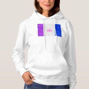 SlipperyJoe Drag Pride-Flagge lila weiß blau Krähe Hoodie
