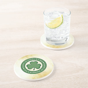 SlipperyJoe feiert Saint Patrick's Day Iris Getränkeuntersetzer