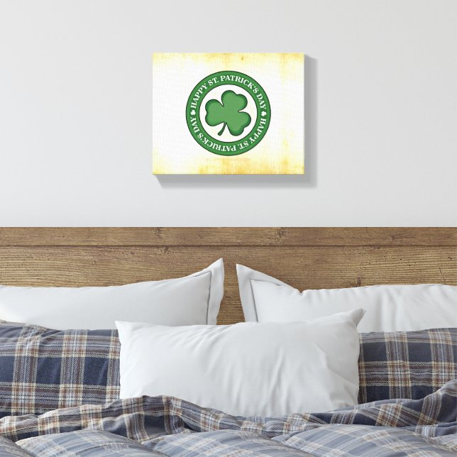 SlipperyJoe feiert Saint Patrick's Day Iris Leinwanddruck (Insitu (Schlafzimmer))