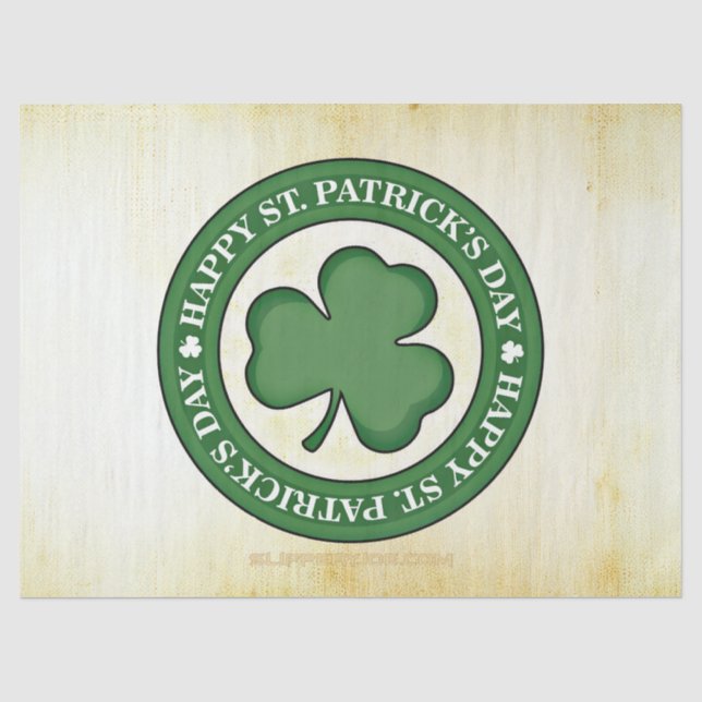 SlipperyJoe feiert Saint Patrick's Day Iris Seidenpapier (Vorderseite)