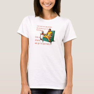 SlipperyJoe Geselligkeit Trinkparty Vintage Frau T-Shirt