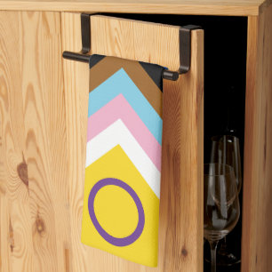 SlipperyJoe Intersex Progress Flag Regenbogen Geschirrtuch
