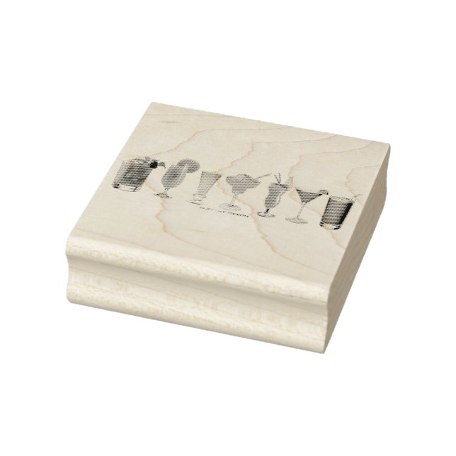 SlipperyJoe jubelt Alkoholcocktails LGBTQIA Gay Gummistempel (Stempel)