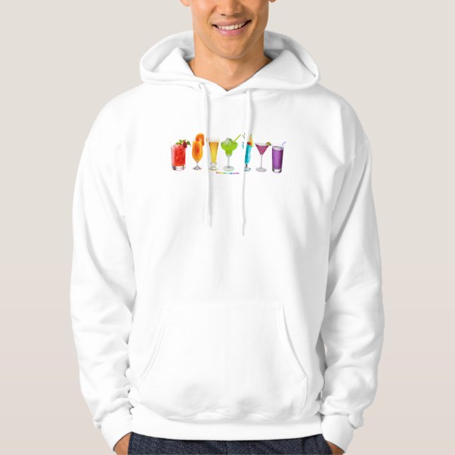 SlipperyJoe jubelt Alkoholcocktails LGBTQIA Gay Hoodie (Vorderseite)
