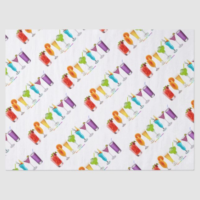 SlipperyJoe jubelt Alkoholcocktails LGBTQIA Gay Seidenpapier (Vorderseite)