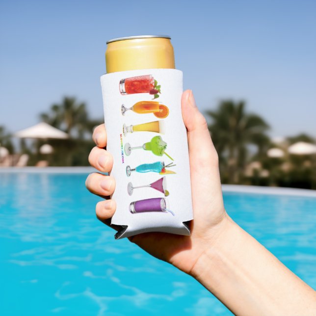 SlipperyJoe jubelt Alkoholcocktails LGBTQIA Gay Selters Dosenkühler (In Situ Pool)