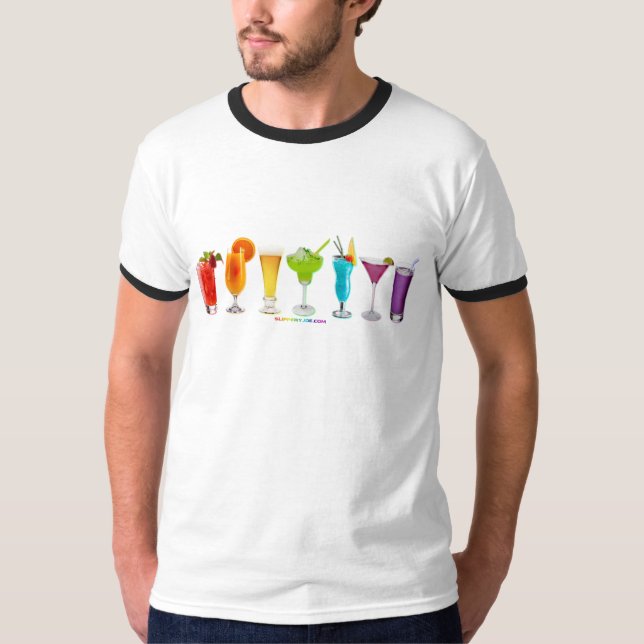 SlipperyJoe jubelt Alkoholcocktails LGBTQIA Gay T-Shirt (Vorderseite)
