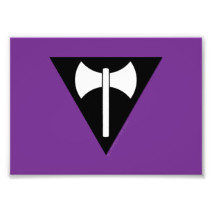 SlipperyJoe Lesbian Stolz Fahne kraftvoll Gay Femi Fotodruck