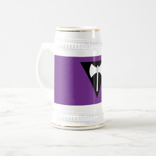 SlipperyJoe lesbische Pride-Flagge starke schwule  Bierglas