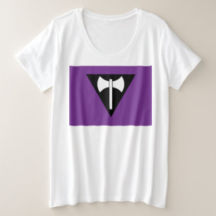 SlipperyJoe lesbische Pride-Flagge starke schwule  Große Größe T-Shirt